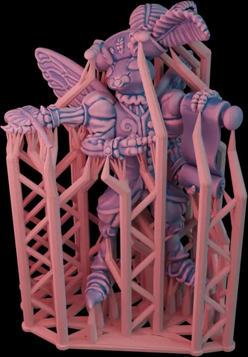miniature 3d print supporting