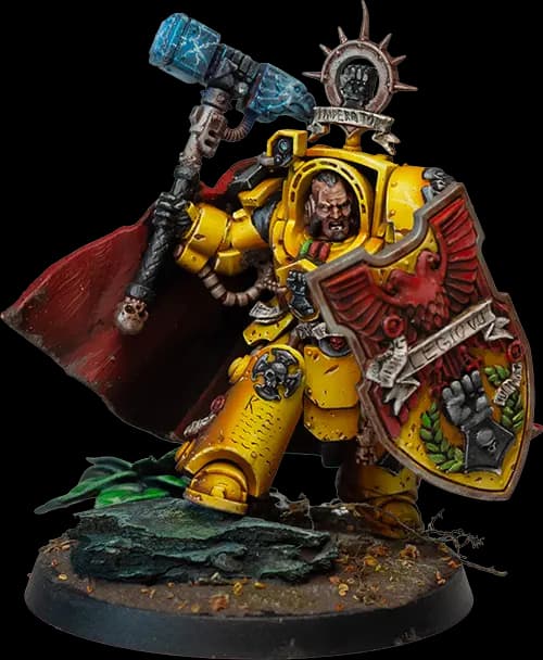 Chaos Lord on Daemonic Mount painted miniature